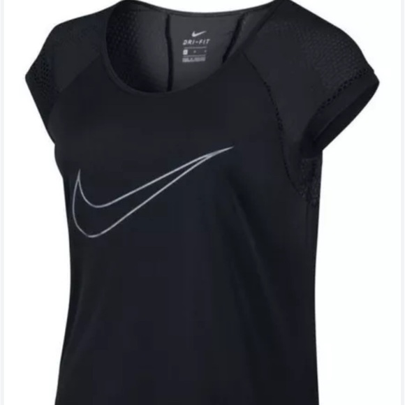 Nike Woman’s Miler Running Dri Fit Top mesh sleeve size small - Picture 1 of 13